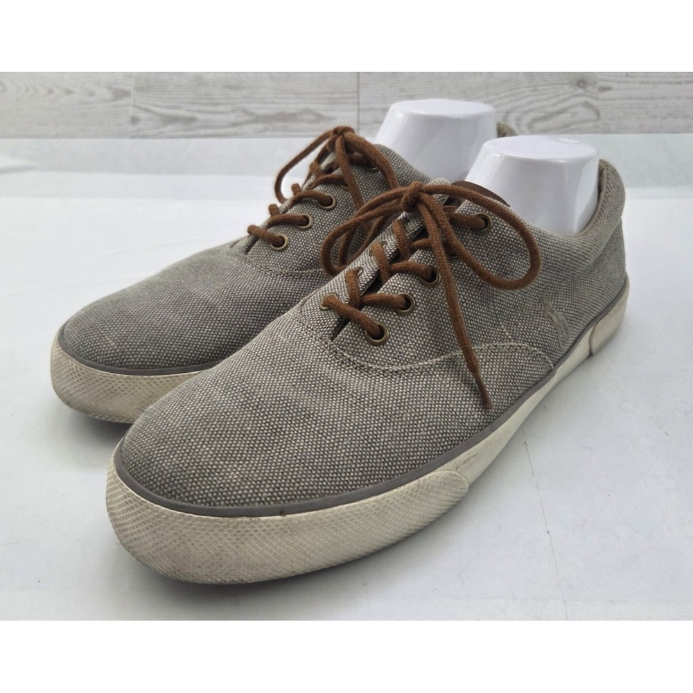 Polo Ralph Lauren Forestmont Sneakers Mens 12D Gray Canvas Preppy Quiet‎ Luxury